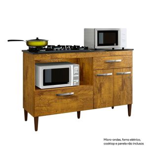 Balcão Palace Para Cooktop 5 Bocas Rovere - Kaiki Móveis