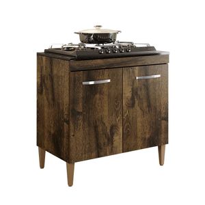 Balcao Cooktop 5 Bocas Sevilha Ipê - Kaiki Móveis