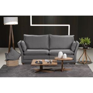 Sofá Natal Living Com 3 Lugares 2.00M Linho Corriente Cinza