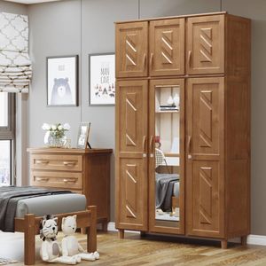 Guarda Roupa Solteiro 6 Portas 3 Gavetas Imbuia