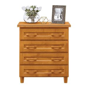 Cômoda Para Quarto 4 Gavetas Em Madeira Mel - Cavazotto