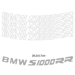 Kit 4 Adesivos Roda Interna Moto Bmw S1000Rr Branco