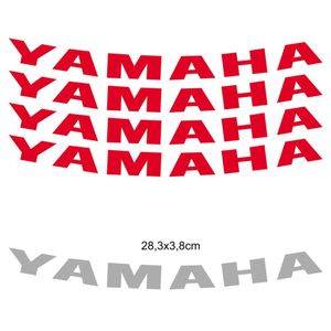 Kit 4 Adesivos Roda Interna Moto Yamaha Vermelho Vermelho