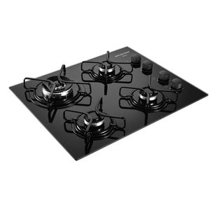 Cooktop Brastemp Ative! 4 Bocas Vidro Preto Dupla Chama Bivolt BDD62AE