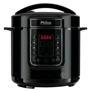Panela Elétrica de Pressão Philco Digital 6L Inox/Preto 056401054/056402054
