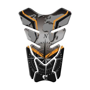 Protetor De Tanque Adesivo Moto Honda Yamaha Suzuki Bussola Laranja