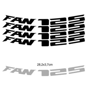 Kit 4 Adesivos Roda Interna Moto Honda Fan 125 Preto Preto