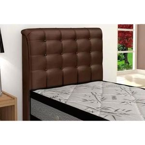 Cabeceira Cama Box Estofada Solteiro Solteiro Dama Plus Solteiro - Courano Cacau - Simbal
