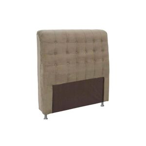 Cabeceira Cama Box Estofada Solteiro Solteiro Dama Plus Suede Marrom - Simbal
