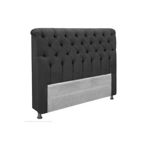 Cabeceira Cama Box Estofada Solteiro Solteiro Imperatriz Plus Suede Cinza - Simbal