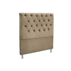 Cabeceira Cama Box Estofada King King Embaixatriz Plus Suede Marrom Taupe - Simbal