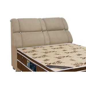Cabeceira Cama Box Estofada Queen Queen Imperador Suede Marrom - Simbal