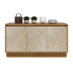 Buffet De Sala Jantar Bb2611 3 Portas E 1 Gaveta Natural-palha