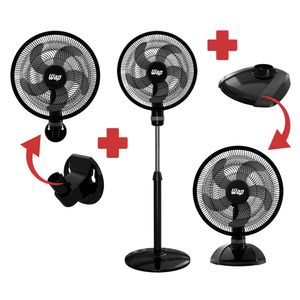 Ventilador WAP Rajada Turbo 50cm 5 Pás 3 em 1 Preto W130