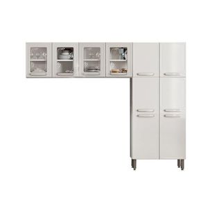 Cozinha Compacta Evidence 3 Peças (2 Armários + 1 Paneleiro) Cpt50 Branco - Bertolini