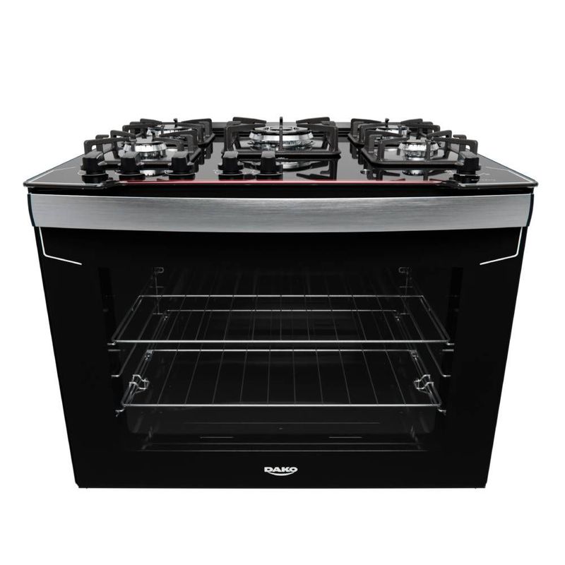 Fogão 5 Bocas de Embutir Dako Diplomata Preto Mesa em Vidro - Bivolt - 300001564