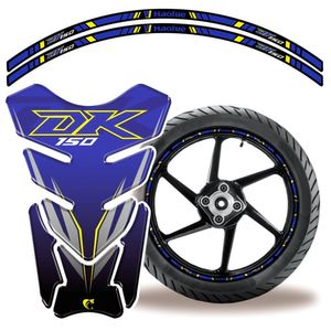 Kit Protetor Adesivo Tanque E Aro Moto Haojue Dk 150 Azul Cor Azul