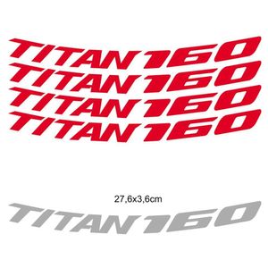 Kit 4 Adesivos Roda Interna Moto Titan 160 Vermelho