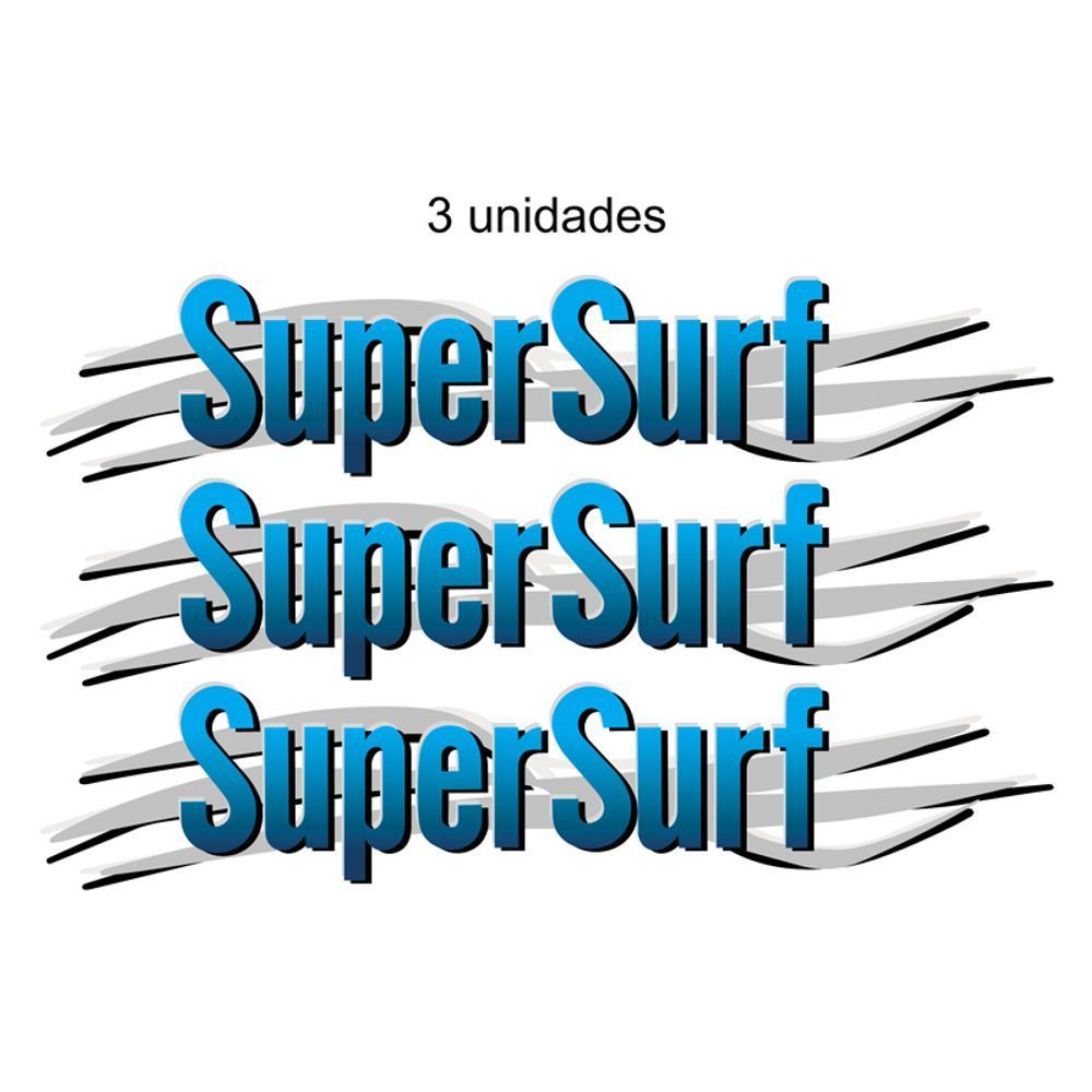 3 Adesivos Saveiro Super Surf Azul