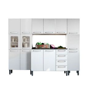 Kit De Cozinha Completa 4 Peças Evidence (1 Armário 1 Balcão 2 Paneleiros) C4p53 Branco - Bertolini