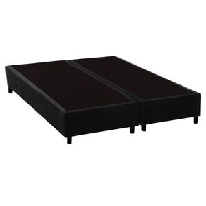 Cama Box Base Queen Universal Suede Black (158X198X20) - Costa Rica