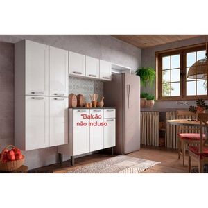 Kit De Cozinha Completa 3 Peças Dona Maria (1 Armário 1 Paneleiro 1 Complemento) Cpt101 Branco