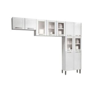 Kit De Cozinha Modulada 3 Peças Múltipla (2 Armários + 1 Paneleiro) Cpt96 Branco - Bertolini