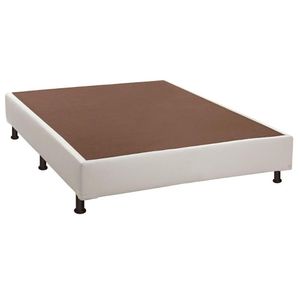 Cama Box Base Universal Casal Tecido White (138x188x30) - Luckspuma