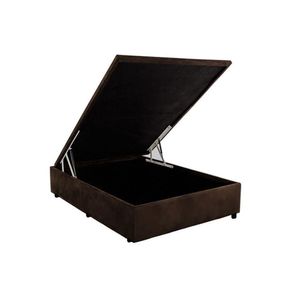 Cama Box Baú Casal Universal Suede Brown (138x188x35) - Costa Rica