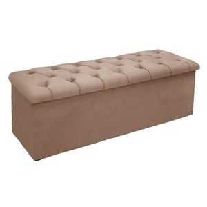 Recamier Calçadeira Casal Lotus Casal Suede Bege Simbal
