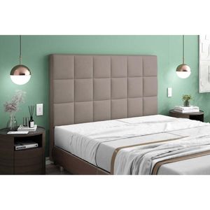 Painel De Cama Box Estofada King Nairobi Plus Camurca - Simbal