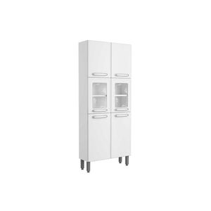Paneleiro De Cozinha Evidence 7039 6 Portas (2 Vidro) 80cm Branco - Bertolini