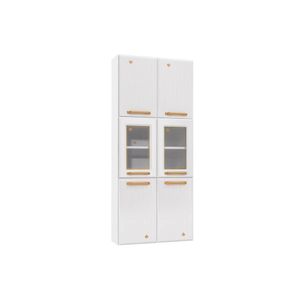Paneleiro De Cozinha Diamante 6 Portas C/ Vidro 70cm Branco - Telasul