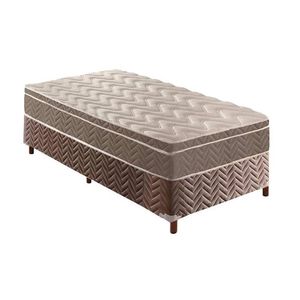 Cama Box Solteiro: Colchão Anatômico Paropas D28-ep Pasquale + Base Crc Rústico Brown(88x188)