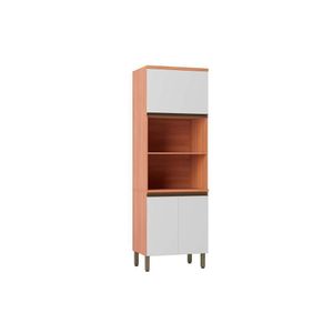 Paneleiro De Cozinha Modulado Macadâmia 70cm P/ Micro E Forno Freijo/branco - Telasul