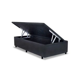 Cama Box Baú Universal Solteiro Suede Gray (88x188x35) - Costa Rica