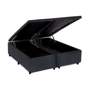 Cama Box Baú Queen Universal Suede Gray (158x198x35) - Costa Rica