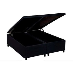 Cama Box Baú King Universal Courano Black (193x203x35) - Costa Rica