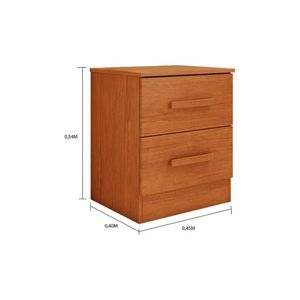 Mesa Cabeceira Casal Zeus C- 2 Gavetas Nature - Bianchi