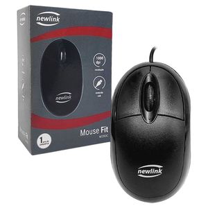 Mouse Newlink Fit, Usb, 1000dpi, Preto - Mo303c