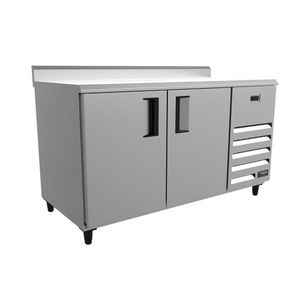Balcão De Encosto Refrigerado Venâncio 1,5m 127v Borda Espelhada Vcfrh15-32903
