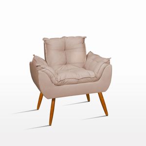 Poltrona Decoração Quarto Bebê Amamentação - Jl Decor Cor:bege