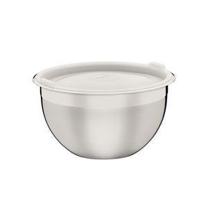 Recipiente Tramontina Cucina Em Aço Inox Com Tampa Plástica Preparar E Servir 24 Cm 5,2 L Tramontina