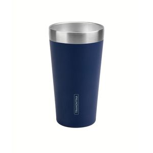Copo Térmico Tramontina Exata Em Aço Inox Azul Sem Tampa 420 Ml Tramontina