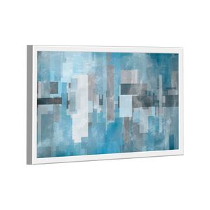 Quadro Geométrico Abstrato Azul -- Br Artes