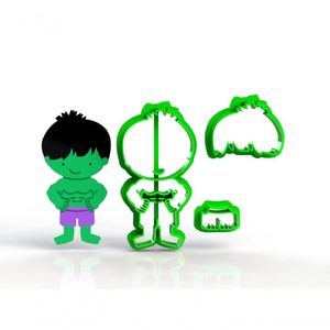 Cortador Heróis - Hulk Cute Modular Tamanho 6 Cm