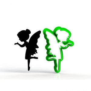 Cortador Fada Sininho Silhueta Tinker Bell Mod 2 Tamanho 7 Cm