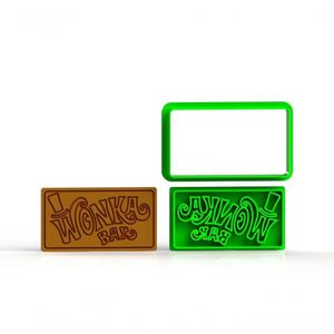 Cortador Wonka Barra Chocolate (corta E Marca) Tamanho 5 Cm