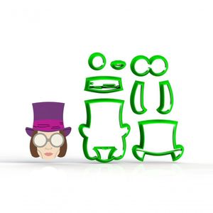 Cortador Willy Wonka Modular Tamanho 6 Cm