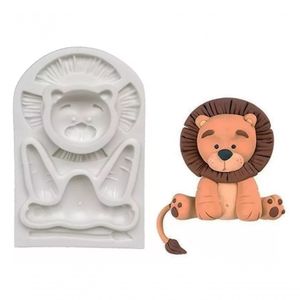 Molde Silicone Safari Leão Cute